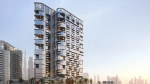 HQ by Rove in Business Bay Dubai — modern branded residences by Rove Hotels with sleek architecture and views of Burj Khalifa — presented by Tohid Fetrat.