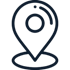 Map pin icon representing location for commercial real estate project in Dubai