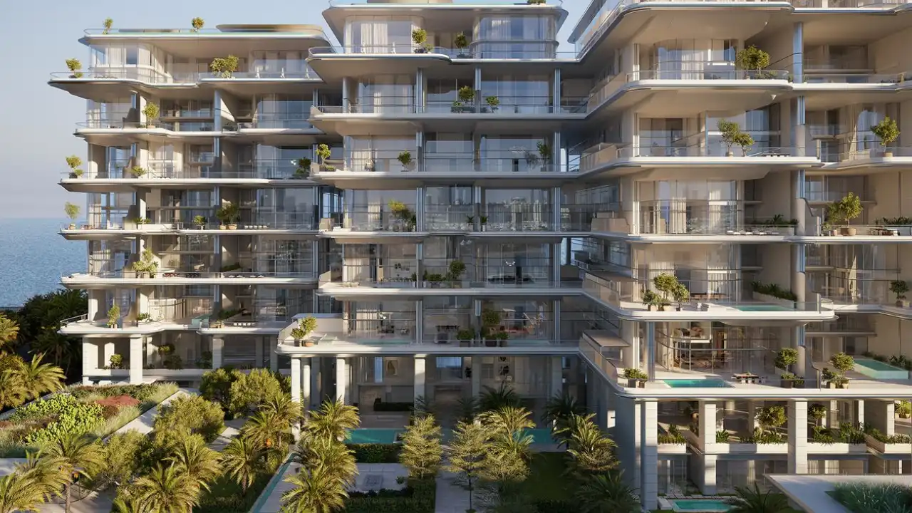 Orla Dorchester Collection by Omniyat — luxury beachfront residences on Palm Jumeirah with private pools and terraces overlooking the Gulf — presented by Tohid Fetrat.