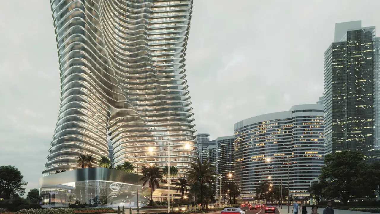 Binghatti Developer Dubai – luxury architectural tower with curved façade in Business Bay