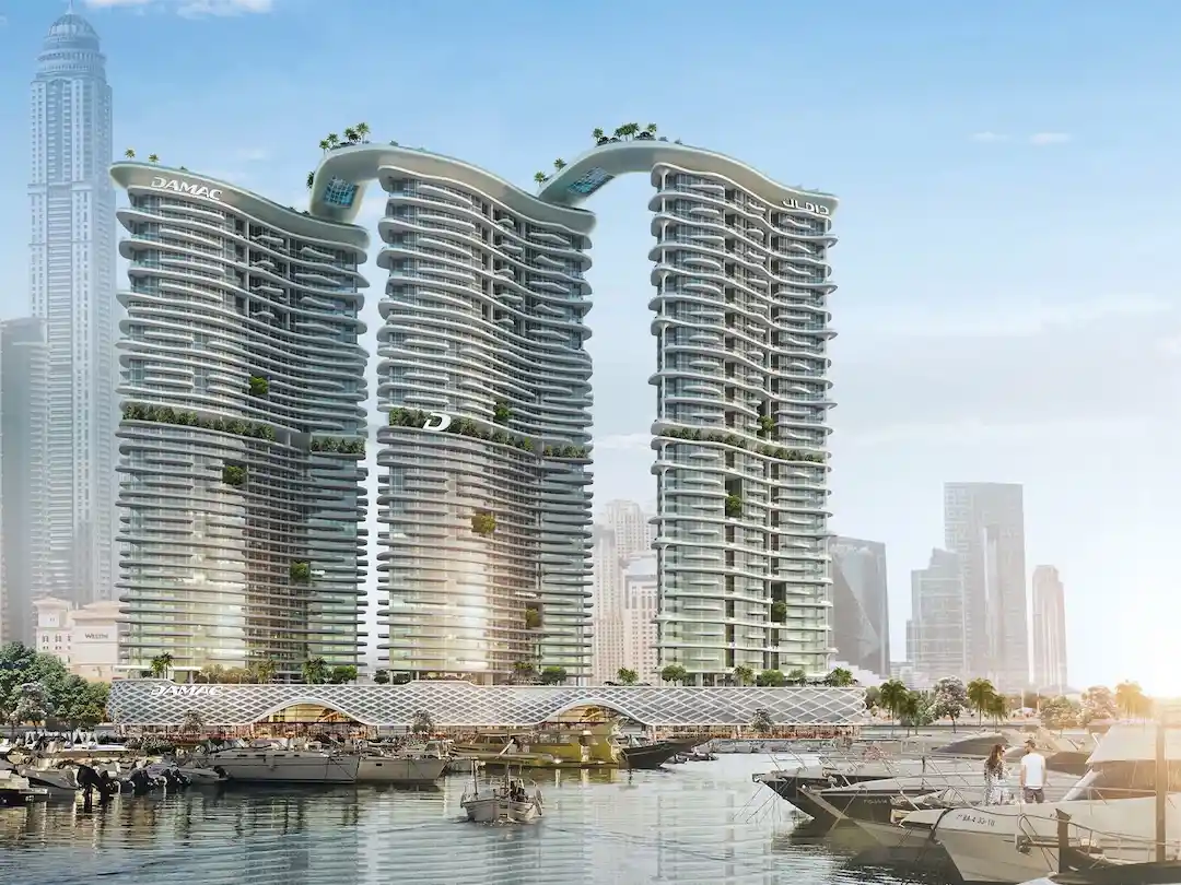 DAMAC Bay by Cavalli – luxury seafront residences in Dubai Harbour with panoramic marina views and signature architecture. Presented by Tohid Fetrat.