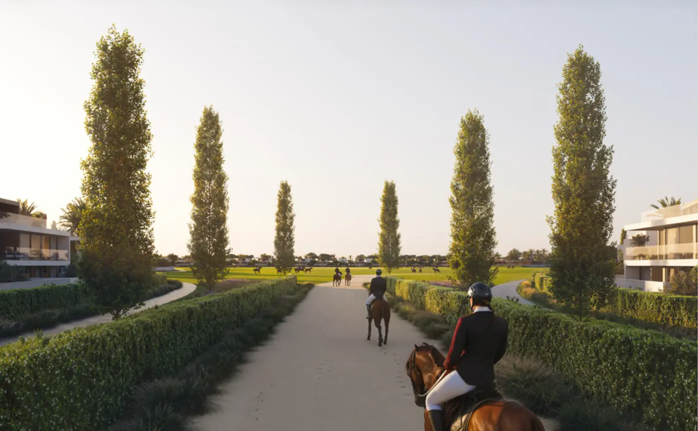 Grand Polo by Emaar – luxury equestrian community in Dubai featuring villas, polo fields, and serene green landscapes presented by Tohid Fetrat.
