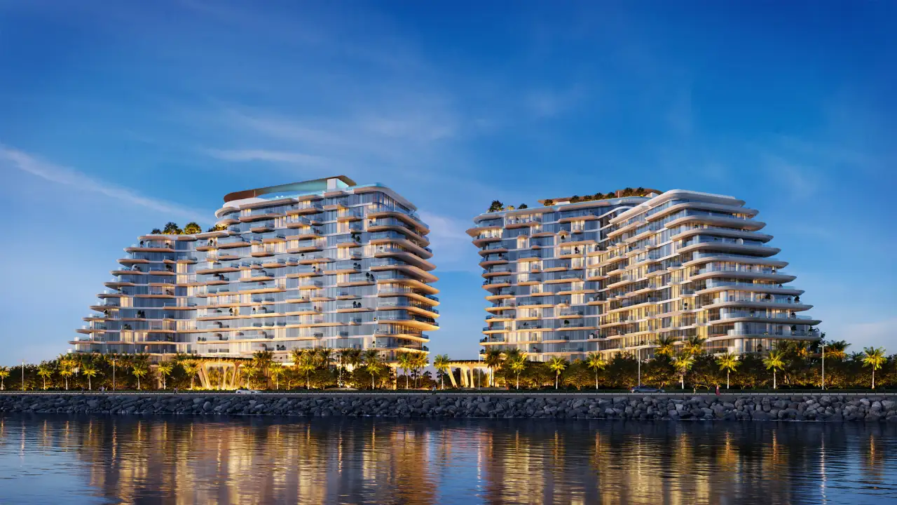 Passo by Beyond in Dubai – luxury waterfront residences featuring curved glass architecture and panoramic sea views, presented by Tohid Fetrat.