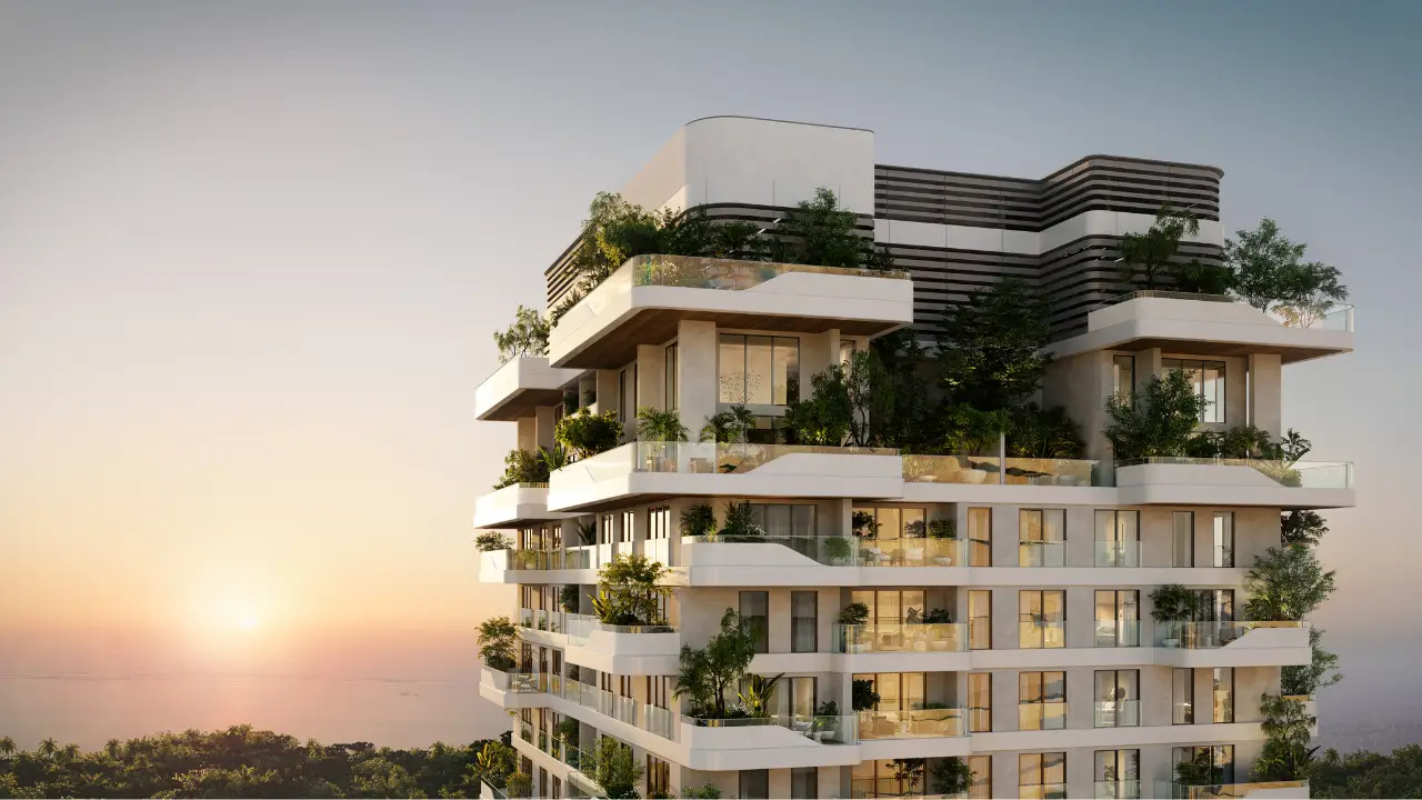 Talea by Beyond in Dubai – boutique residential tower with lush terraces, modern architecture, and panoramic sea views, presented by Tohid Fetrat.