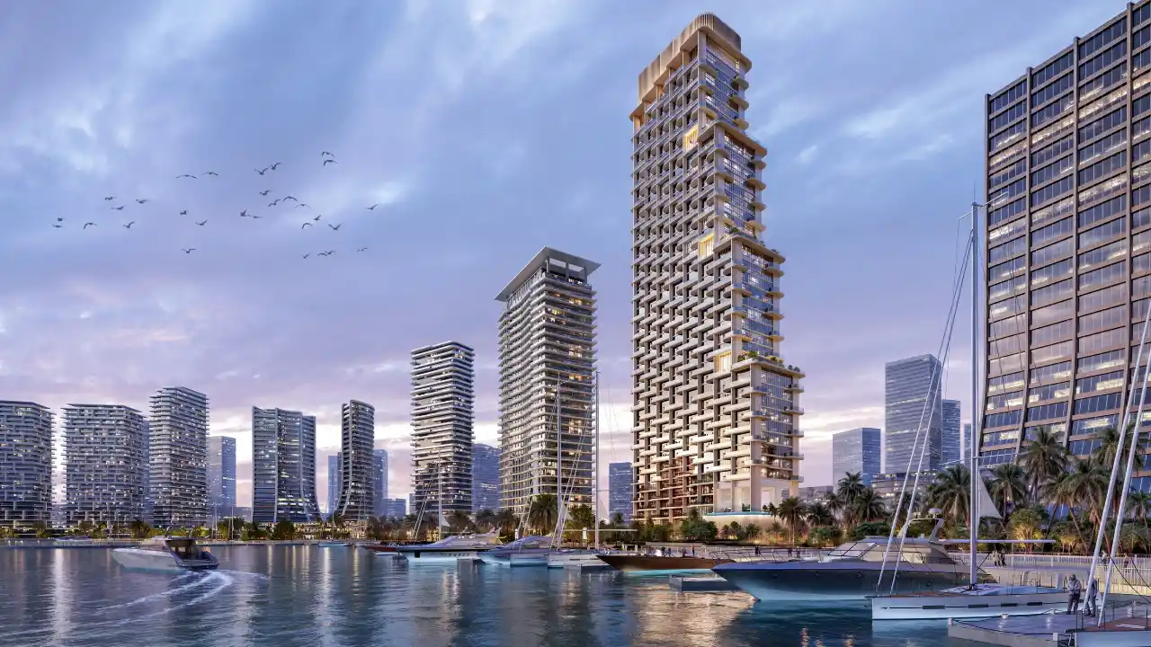 Atelis by Meraas — luxury waterfront residences in Dubai Design District with modern architecture and marina views — presented by Tohid Fetrat.