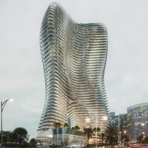 Bugatti Residences by Binghatti in Business Bay Dubai, featuring a sculptural luxury residential tower inspired by the Bugatti brand. Presented by Tohid Fetrat.