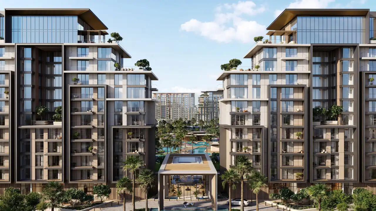 City Walk Crestlane by Meraas Dubai — luxury apartments surrounded by greenery and modern architecture — presented by Tohid Fetrat.