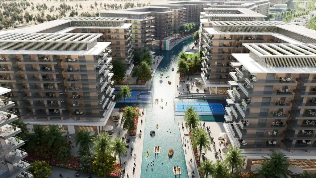 DAMAC Riverside Dubai — modern mimarili, kanallar ve palmiyelerle çevrili lüks waterfront community — Tohid Fetrat tarafından sunulmuştur.