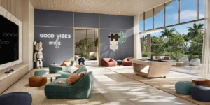 Modern teenagers club with gaming lounge, social seating, pool table, and creative interiors at The Edit at d3 in Dubai Design District, Presented by Tohid Fetrat