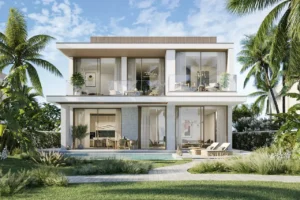 Bay Villas Garden Villa exterior at Island B Dubai Islands by Nakheel with private pool and landscaped garden Presented by Tohid Fetrat