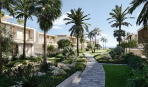Bay Villas by Nakheel landscaped garden walkway Dubai Islands luxury villas Gulf view Presented by Tohid Fetrat