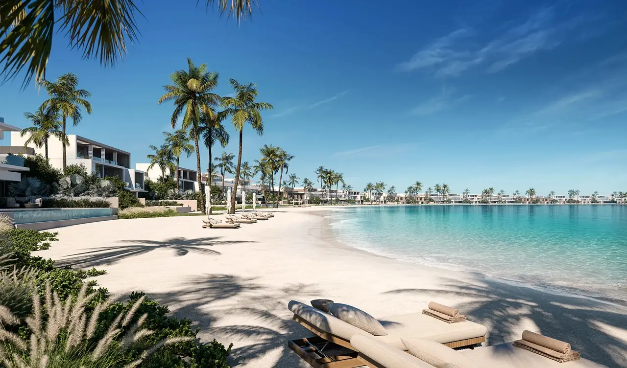 Bay Villas by Nakheel beachfront community with white sand beach and Gulf view Dubai Islands Presented by Tohid Fetrat
