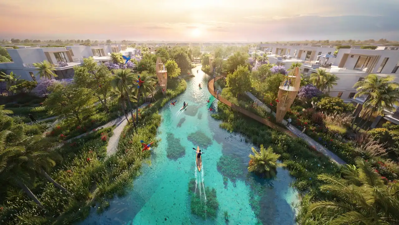 Antigua at DAMAC Islands 2 lagoon waterway villas waterfront landscape community Dubai Presented by Tohid Fetrat