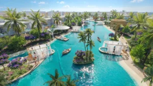Bahamas at DAMAC Islands 2 lagoon leisure pavilions with waterfront relaxation spaces Bermuda community Dubai Presented by Tohid Fetrat