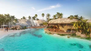 Barbados at DAMAC Islands 2 lagoon waterfall leisure beach area community Dubai Presented by Tohid Fetrat