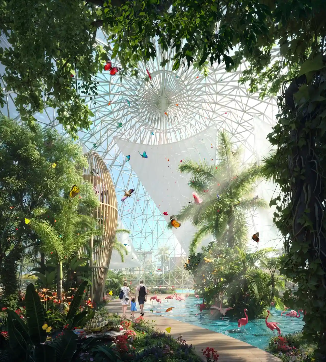 Maui at DAMAC Islands 2 tropical biodome garden with indoor lagoon greenery and nature inspired community environment Dubai Presented by Tohid Fetrat