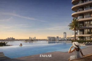 Emaar Beachfront infinity pool waterfront lifestyle Dubai Presented by Tohid Fetrat