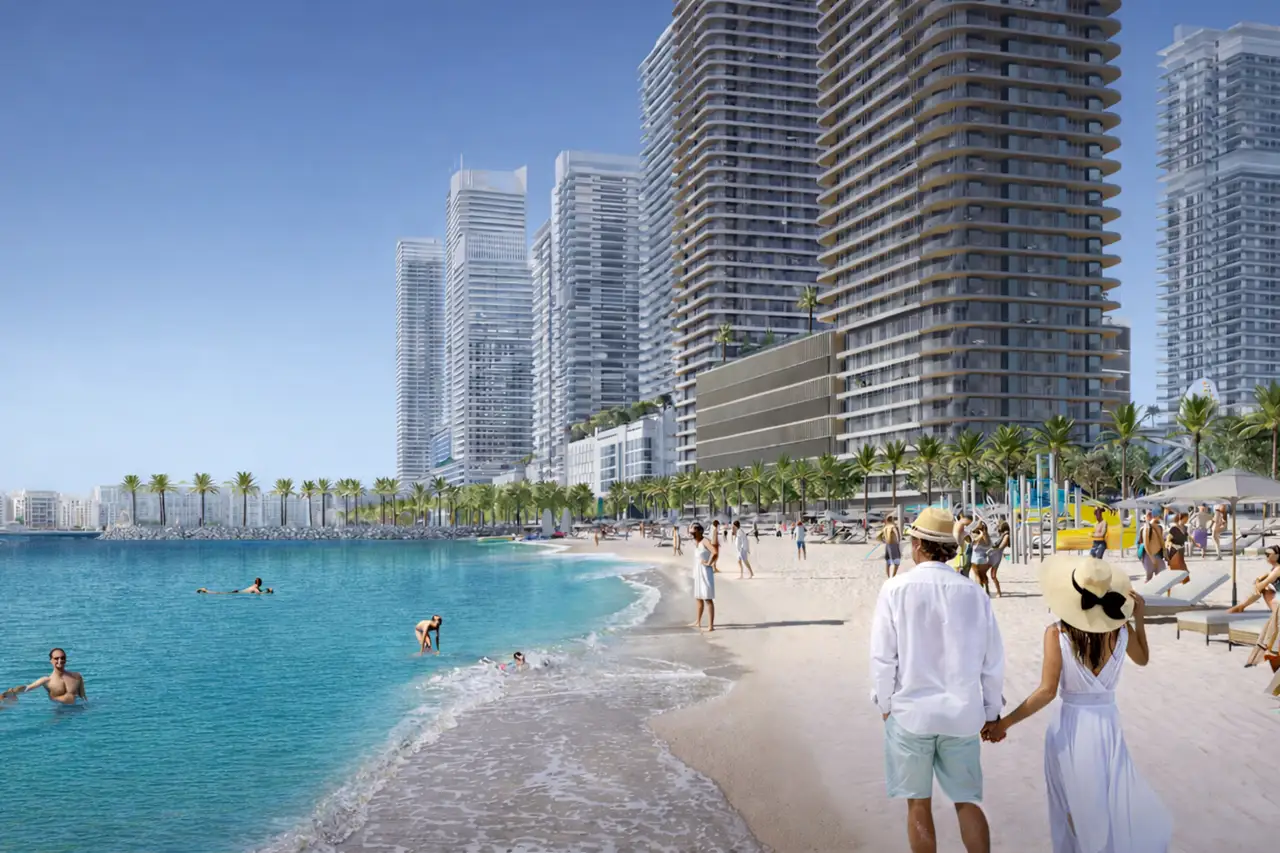 Emaar Beachfront private beach lifestyle Dubai Presented by Tohid Fetrat