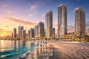 Emaar Beachfront sunset beachfront lifestyle Dubai Presented by Tohid Fetrat