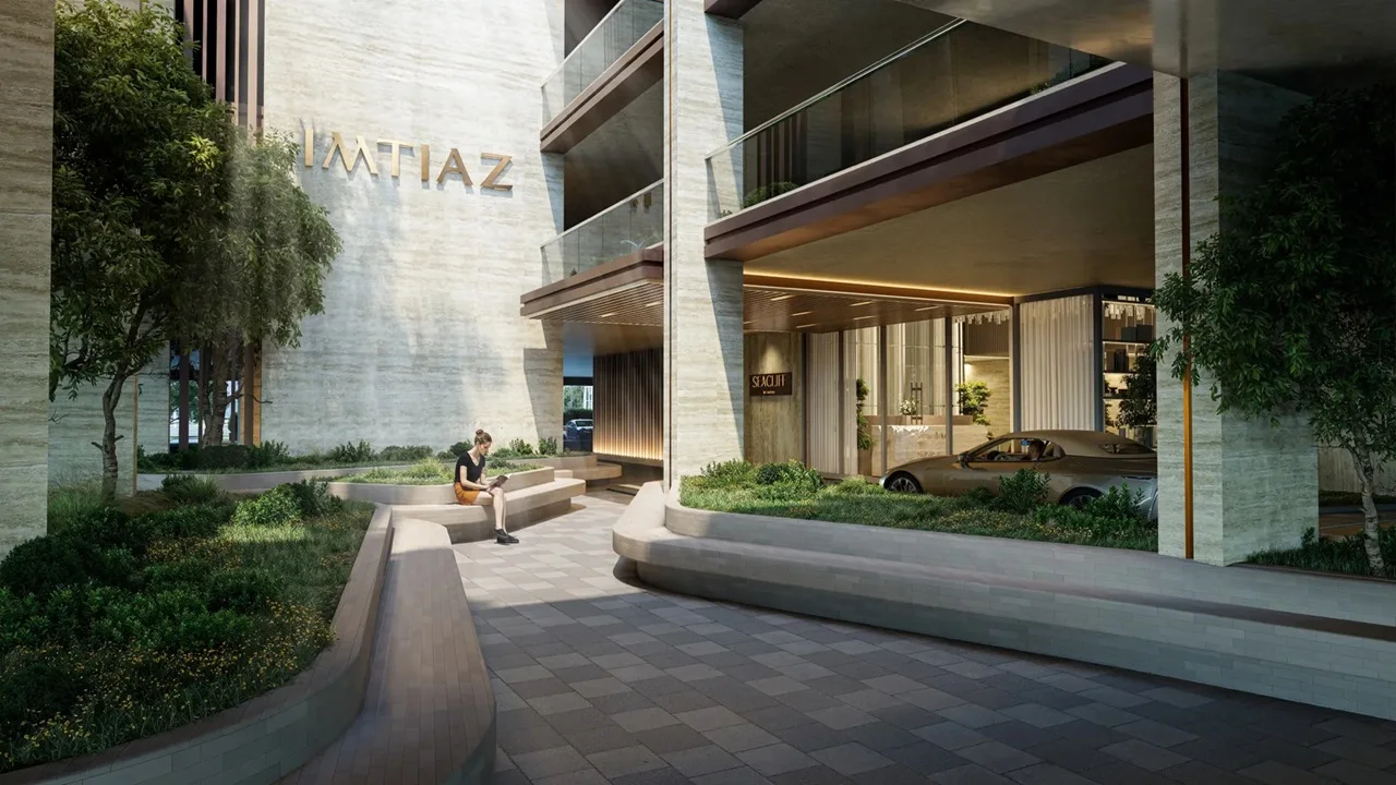 Sea Cliff Residence lobby entrance landscape Dubai Islands Dubai Presented by Tohid Fetrat