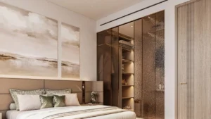 Sea Cliff Residence bedroom wardrobe design Dubai Islands Dubai Presented by Tohid Fetrat