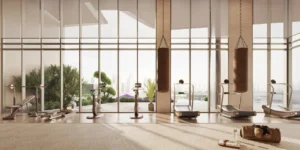 Sea Cliff Residence gym interior sea view Dubai Islands Dubai Presented by Tohid Fetrat