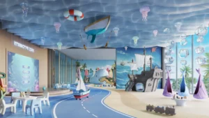 Kids interactive play area at The Meriva Collection by Ellington with ocean themed design and creative indoor activities in Dubai Presented by Tohid Fetrat