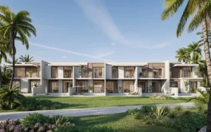 Townhouses Type A 6-plex garden view modern architecture landscaped community Island B Dubai Islands Presented by Tohid Fetrat