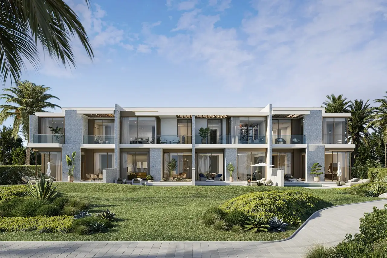 Townhouses Type B 4-plex garden facade modern design Island B Dubai Islands Presented by Tohid Fetrat