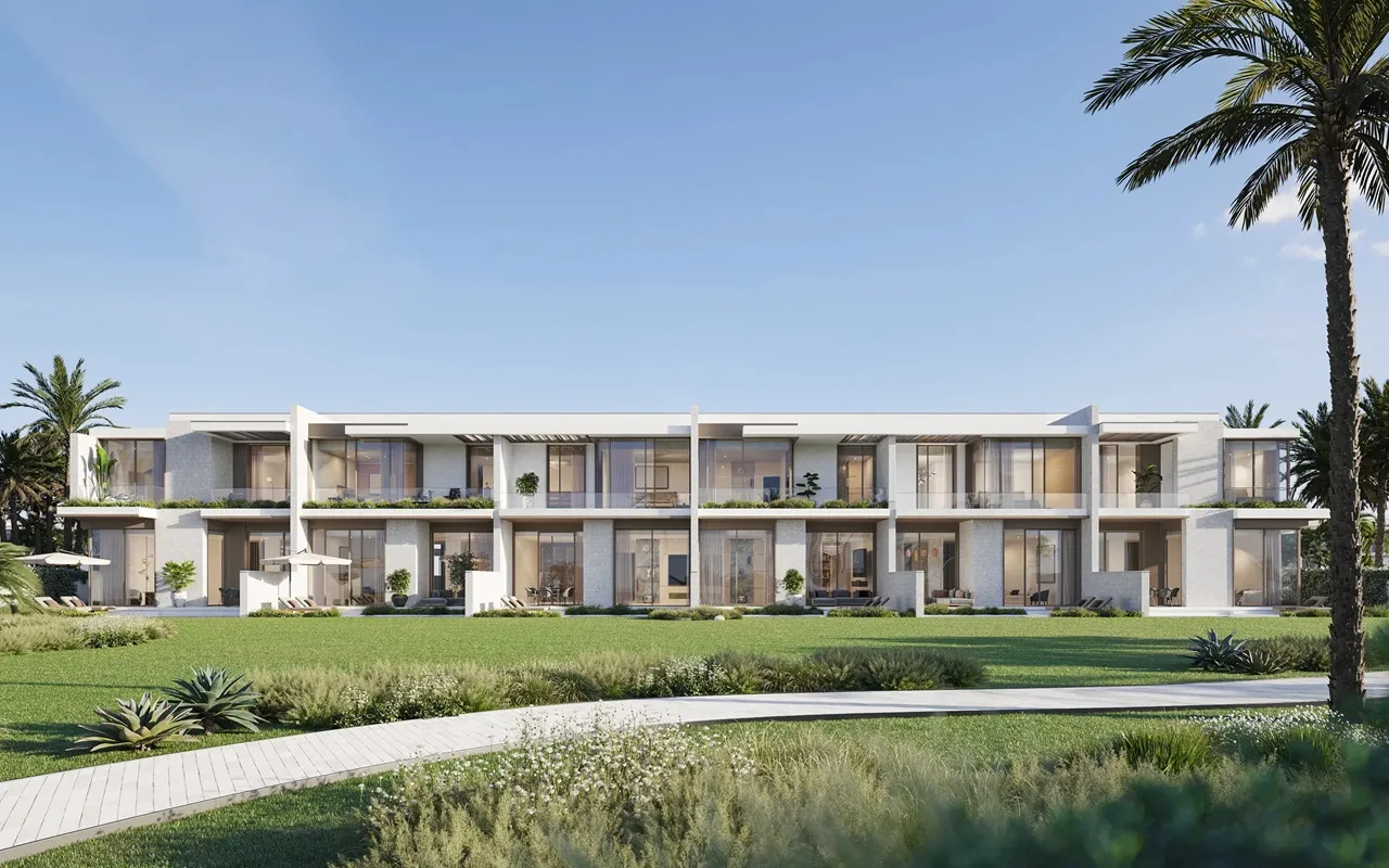 Townhouses Type B 6-plex garden facade modern residences Island B Dubai Islands Presented by Tohid Fetrat