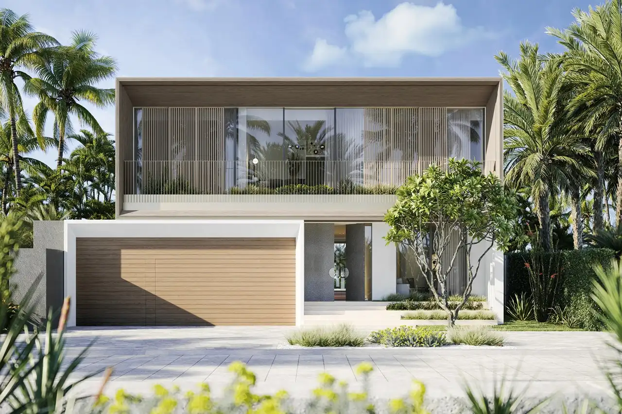 Waterfront Villas Type A modern facade exterior Island B Dubai Islands Presented by Tohid Fetrat