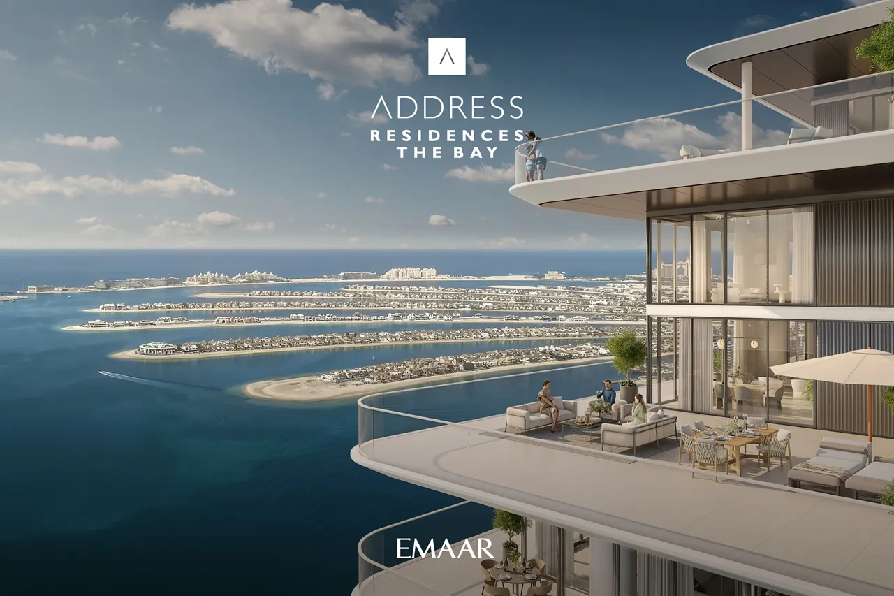 Address Residences The Bay at Emaar Beachfront by Emaar sky terrace with panoramic Palm Jumeirah and Gulf views in Dubai Presented by Tohid Fetrat