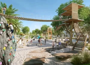 Alana at The Valley by Emaar adventure playground with climbing wall rope bridge and outdoor play areas for kids in Dubai - Presented by Tohid Fetrat