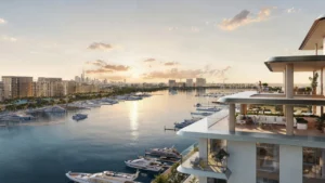 Aurea marina sunset terrace view at Rashid Yachts & Marina in Mina Rashid, Dubai - Presented by Tohid Fetrat