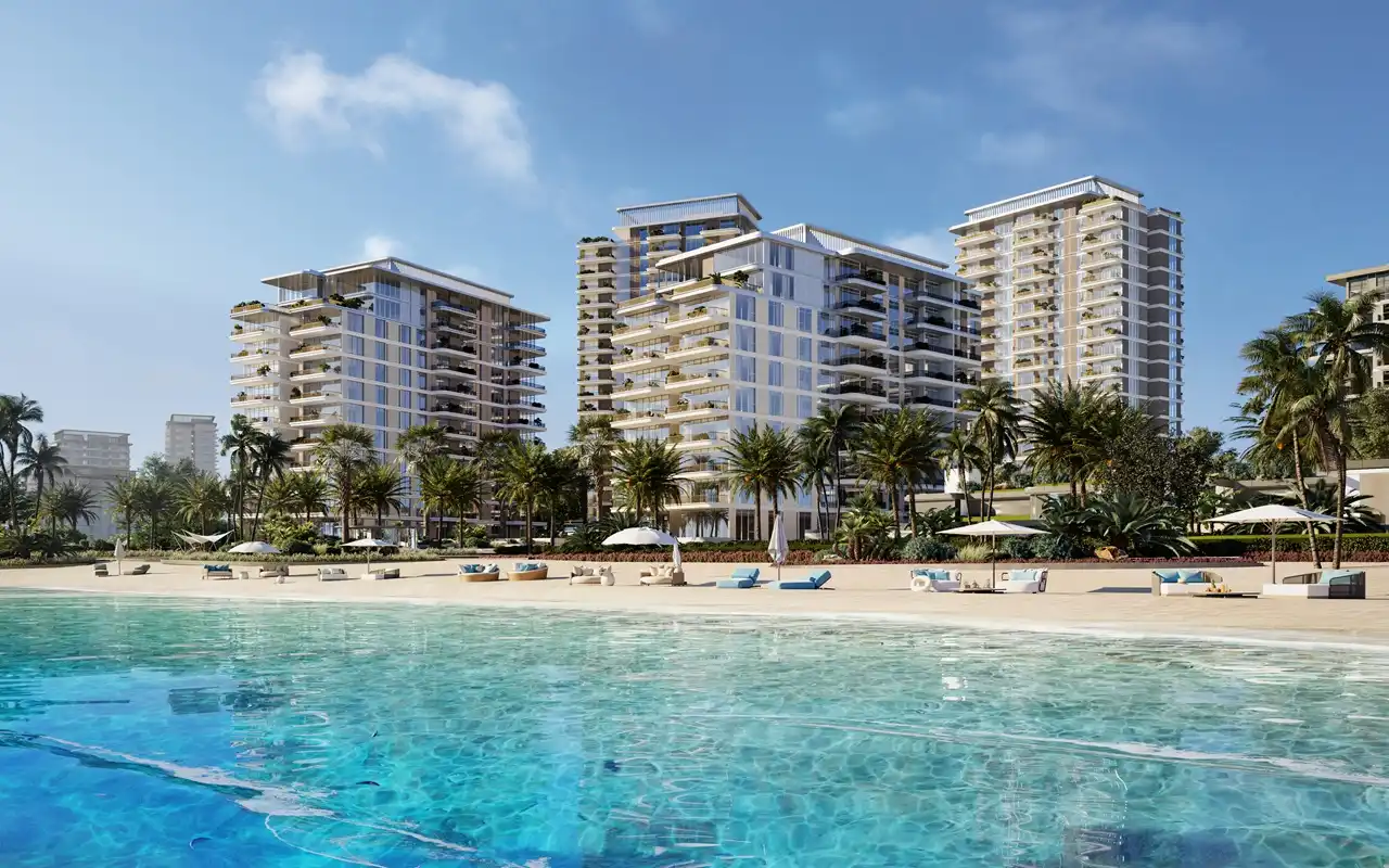 Beachfront exterior view at Bay Grove Residences Phase 1 Dubai Islands Island B Presented by Tohid Fetrat