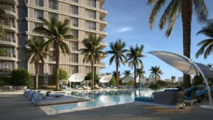Resort style pool at Bay Grove Residences Phase 1 Dubai Islands Island B Presented by Tohid Fetrat
