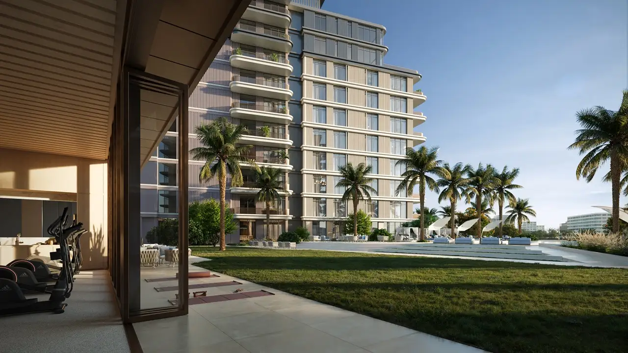 Wellness garden view at Bay Grove Residences Phase 1 Dubai Islands Island B Presented by Tohid Fetrat