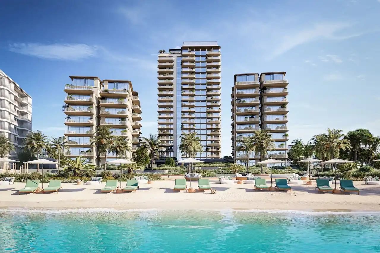 beachfront residential towers and private beach at Bay Grove Residences Phase 3 Dubai Islands Island B Presented by Tohid Fetrat