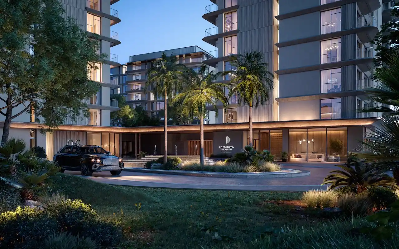 main entrance and residential lobby at Bay Grove Residences Phase 3 Dubai Islands Island B Presented by Tohid Fetrat