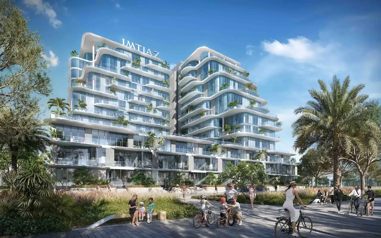 Cotier House at Dubai Islands by Imtiaz luxury apartment building with modern curved facade landscaped promenade and waterfront lifestyle setting in Dubai Presented by Tohid Fetrat