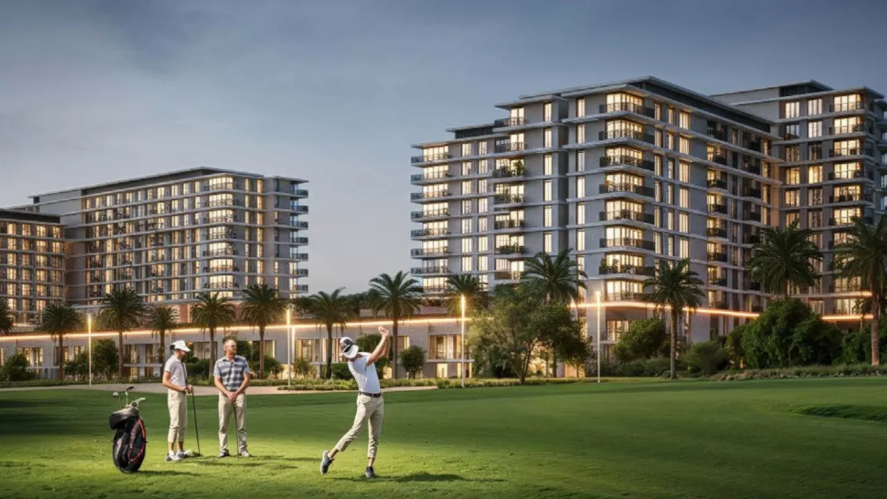 Golf course lifestyle beside modern residences in Emaar South villas and townhouses and apartments for sale community Dubai Presented by Tohid Fetrat