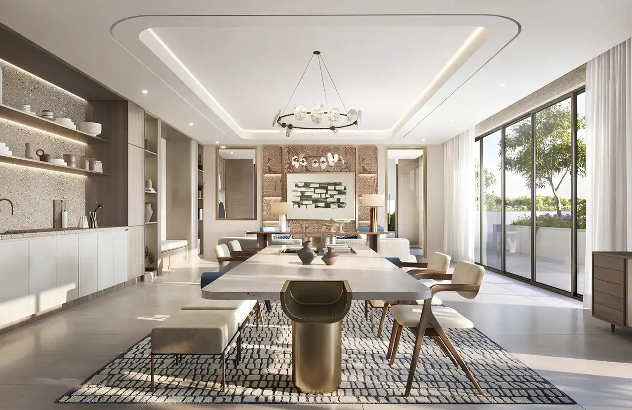Grove Ridge at Emaar South by Emaar Properties dining and living interior in Dubai Presented by Tohid Fetrat