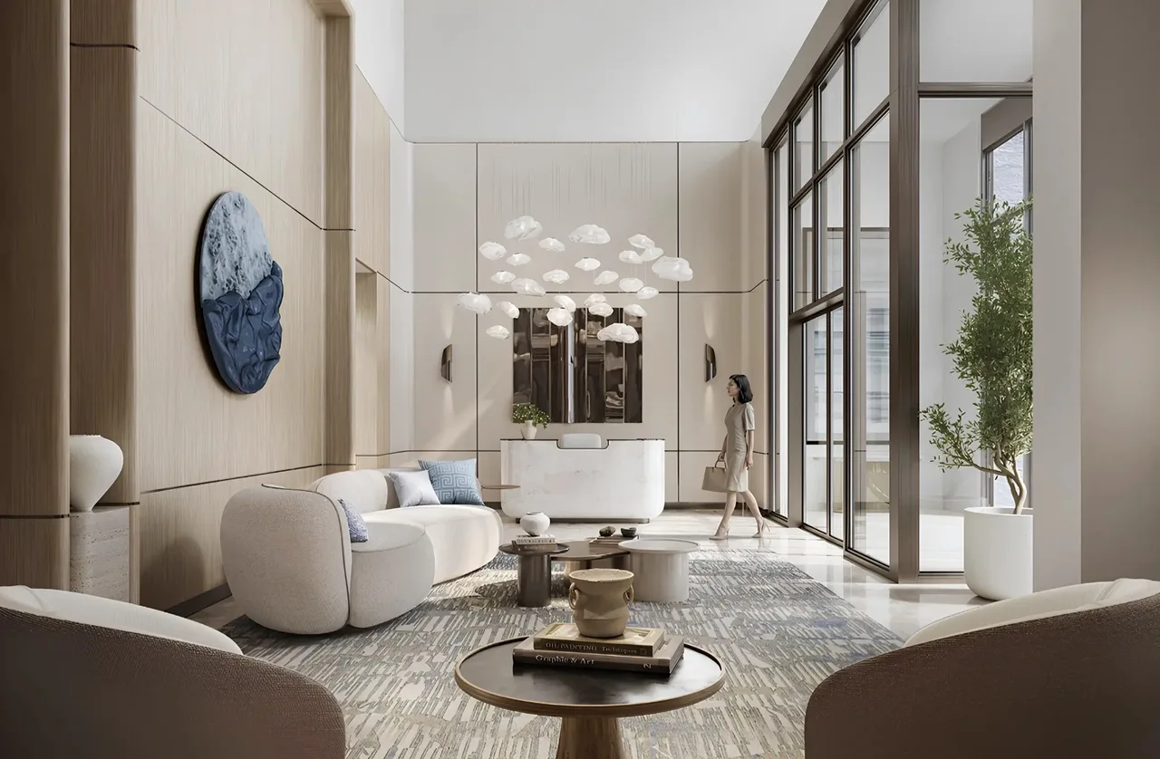 Grove Ridge at Emaar South by Emaar Properties lobby interior in Dubai Presented by Tohid Fetrat