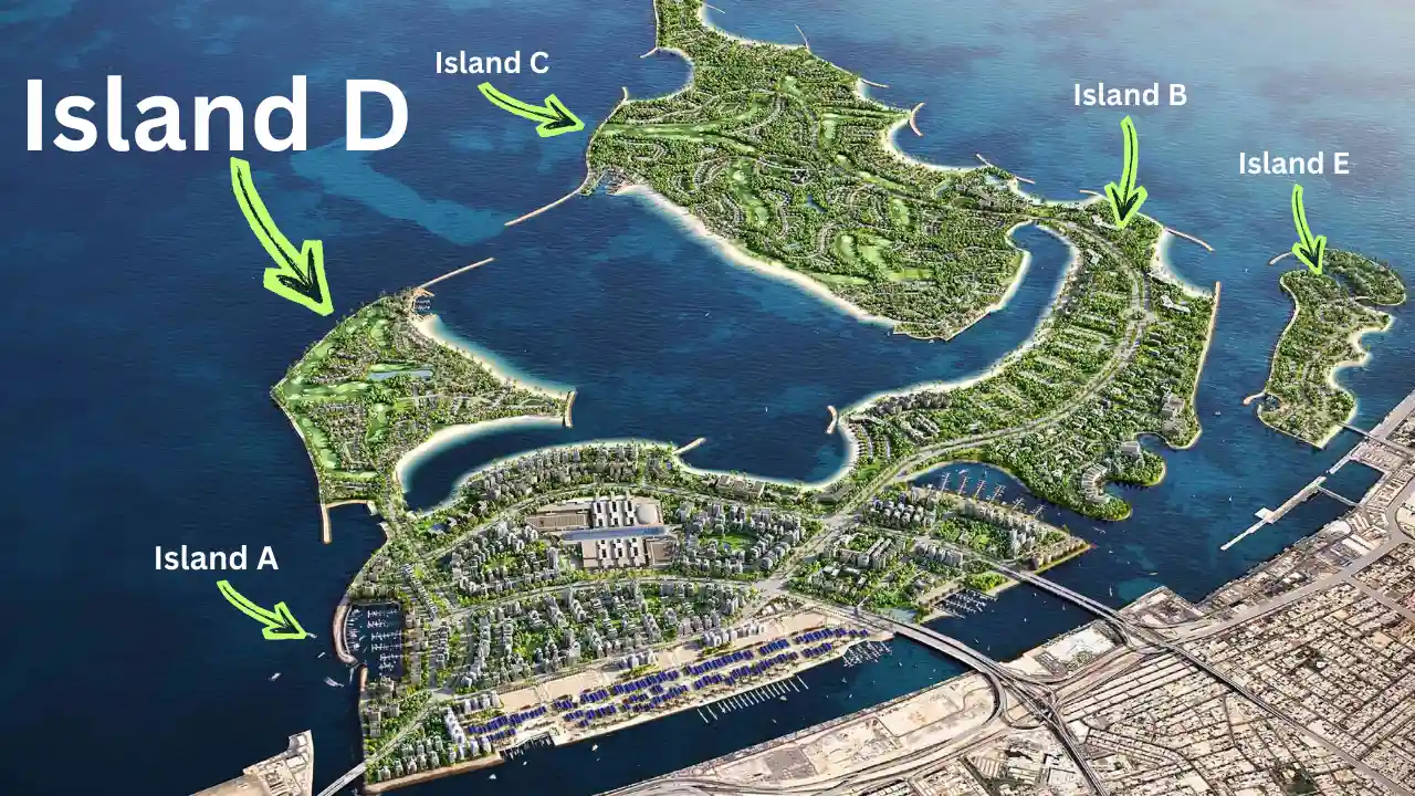 Island D at Dubai Islands location within Dubai Islands community masterplan map in Dubai presented by Tohid Fetrat