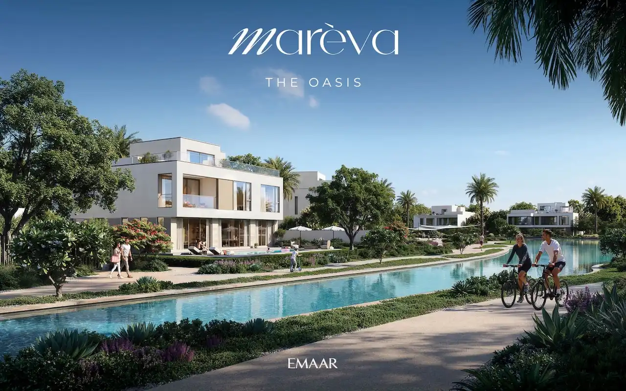 Mareva at The Oasis by Emaar modern villas beside a crystal lagoon with landscaped gardens and cycling paths in Dubai - Presented by Tohid Fetrat