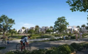 Ovelle at The Valley by Emaar landscaped community park with walking paths cycling track and modern villas in Dubai - Presented by Tohid Fetrat
