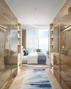 closet corridor view at Sunset Bay Grand by Imtiaz at Dubai Islands Presented by Tohid Fetrat