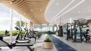gym cardio area at Sunset Bay Grand by Imtiaz at Dubai Islands Presented by Tohid Fetrat