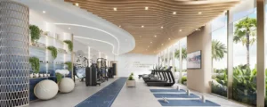 gym yoga and workout area at Sunset Bay Grand by Imtiaz at Dubai Islands Presented by Tohid Fetrat