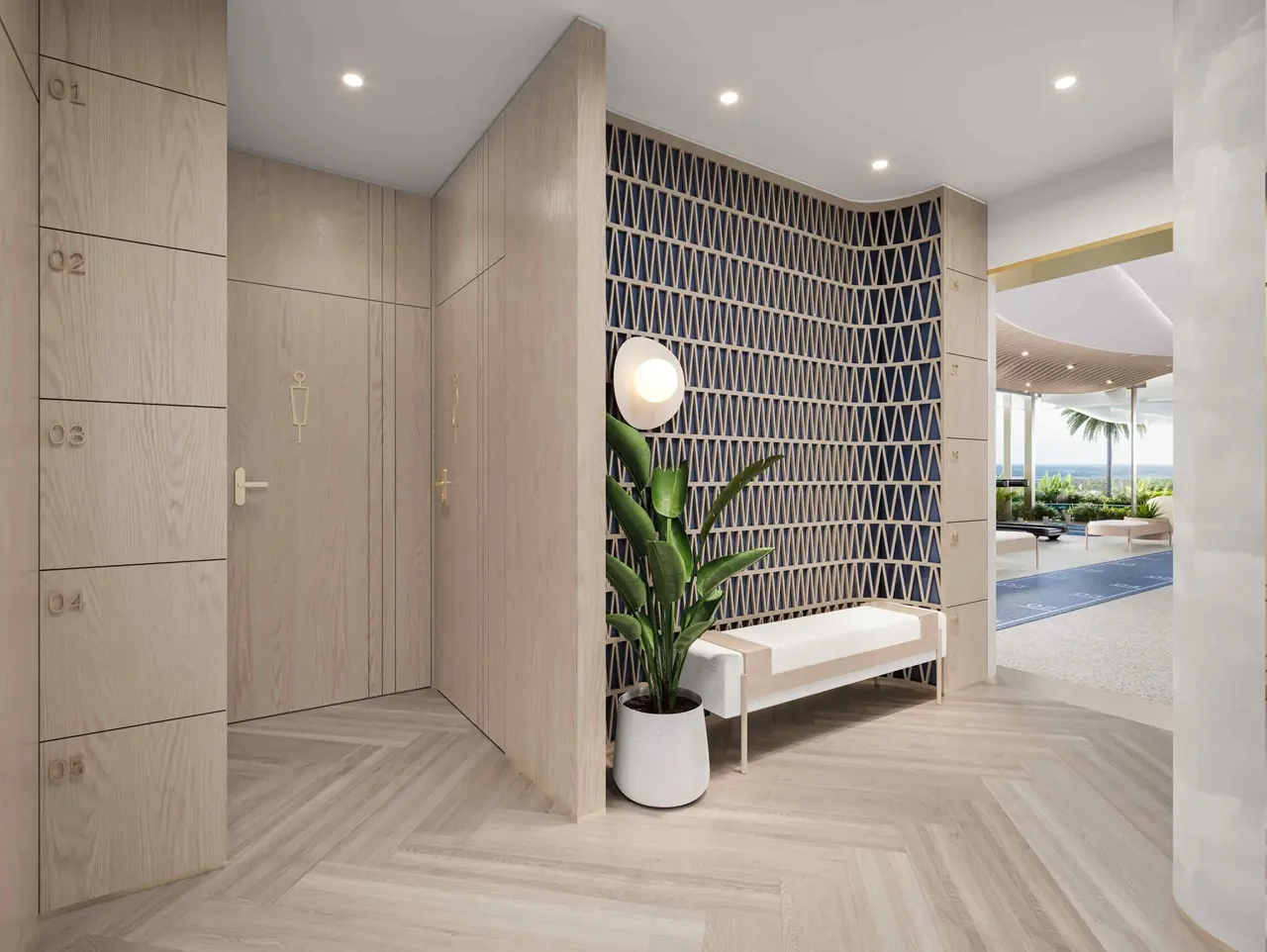 lobby corridor interior at Sunset Bay Grand by Imtiaz at Dubai Islands Presented by Tohid Fetrat